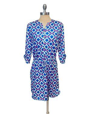 Tracy Negoshian Tiana dress Geometric Blue size Small